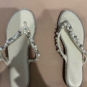 Elegant Pearl Embellished Sandals